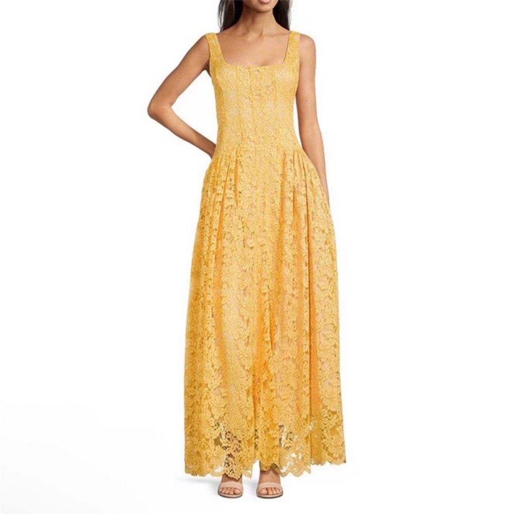 New Alex Marie Rosalyn Lace Square Neck Fit & Flare Gown Dress size 10
